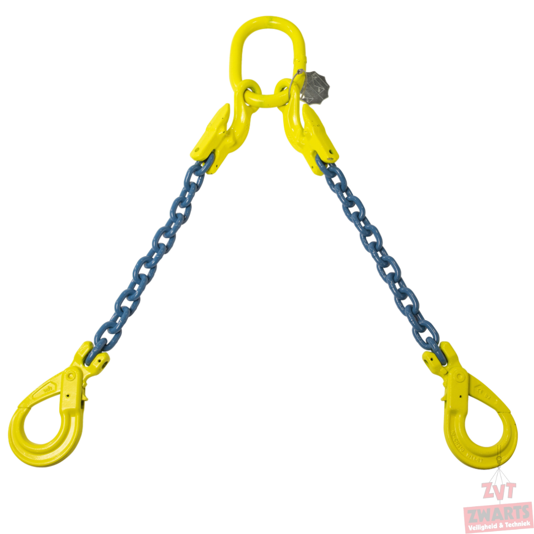 Ketting 2-sprong met inkorthaak - 16mm - 14/10 Ton