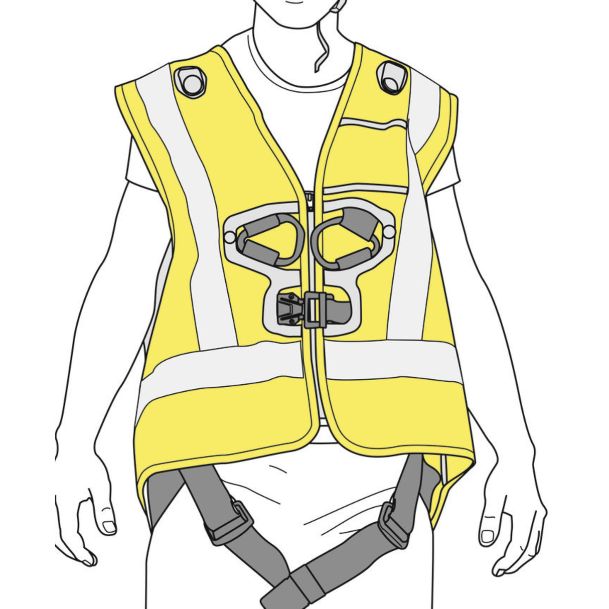 Petzl Hi-Viz veiligheidsvest voor Newton harnas