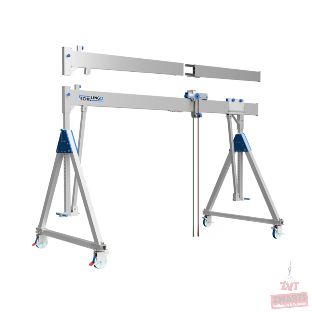 Schilling Aluminium portaalkraan enkele balk Middel