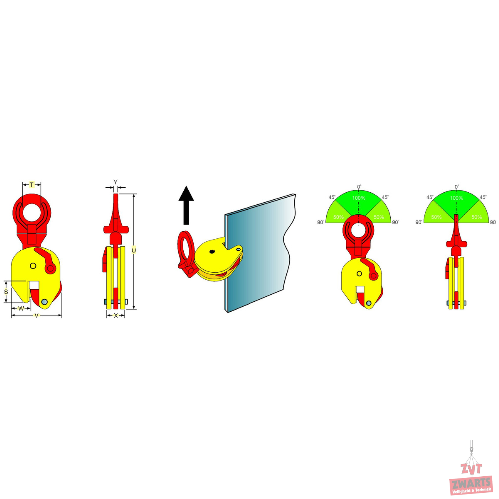 Universele Platenklem Heavy Duty – Verticaal Hijsen van Staalplaten