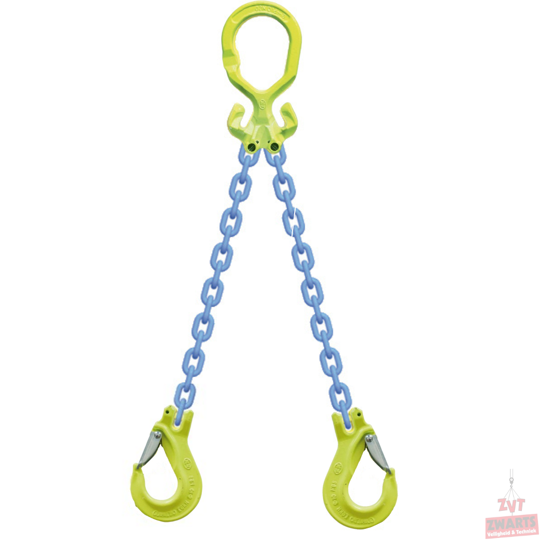 Ketting 2-sprong met inkorthaak - 13mm - 9.5/6.7 Ton